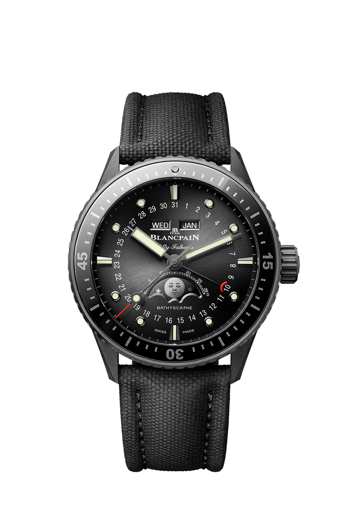 Bathyscaphe Quantieme Complet Phases de Lune - 43 MM