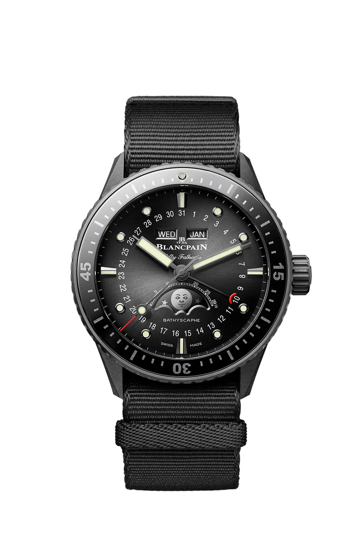 Bathyscaphe Quantieme Complet Phases de Lune - 43 MM