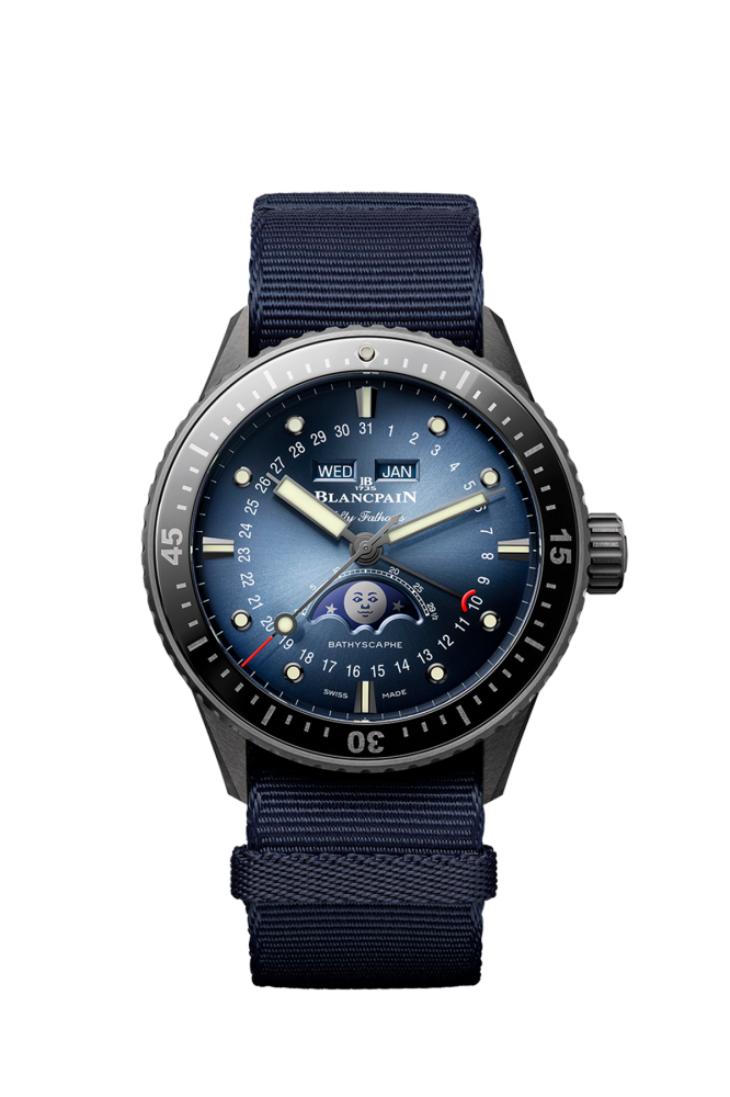 Bathyscaphe Quantième Complet Phases de Lune - 43 MM