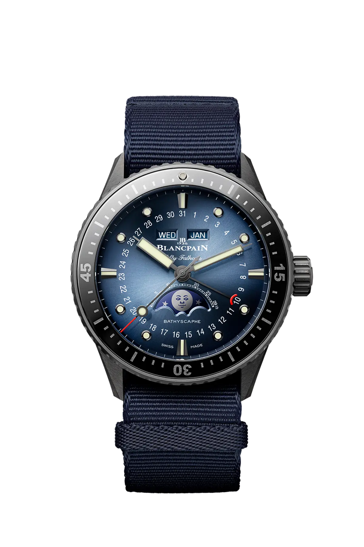Bathyscaphe Quantieme Complet Phases de Lune - 43 MM