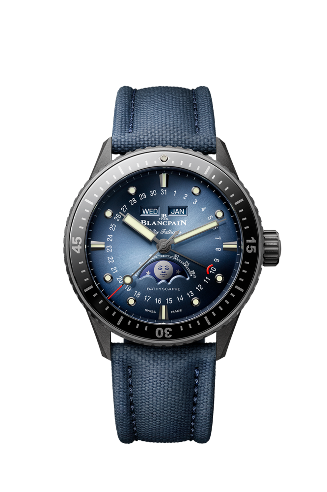 Bathyscaphe Quantième Complet Phases de Lune - 43 MM