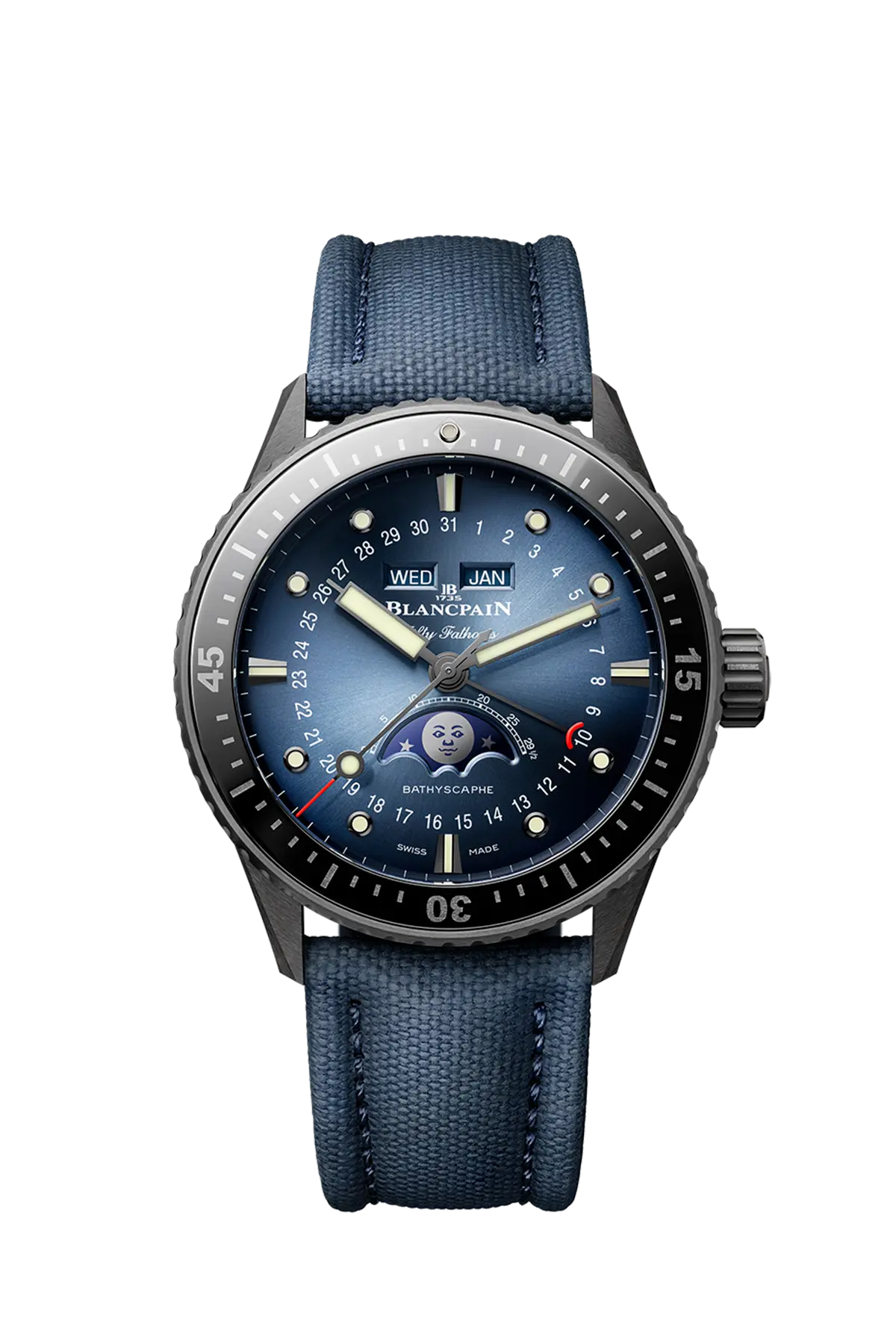 Bathyscaphe Quantieme Complet Phases de Lune - 43 MM