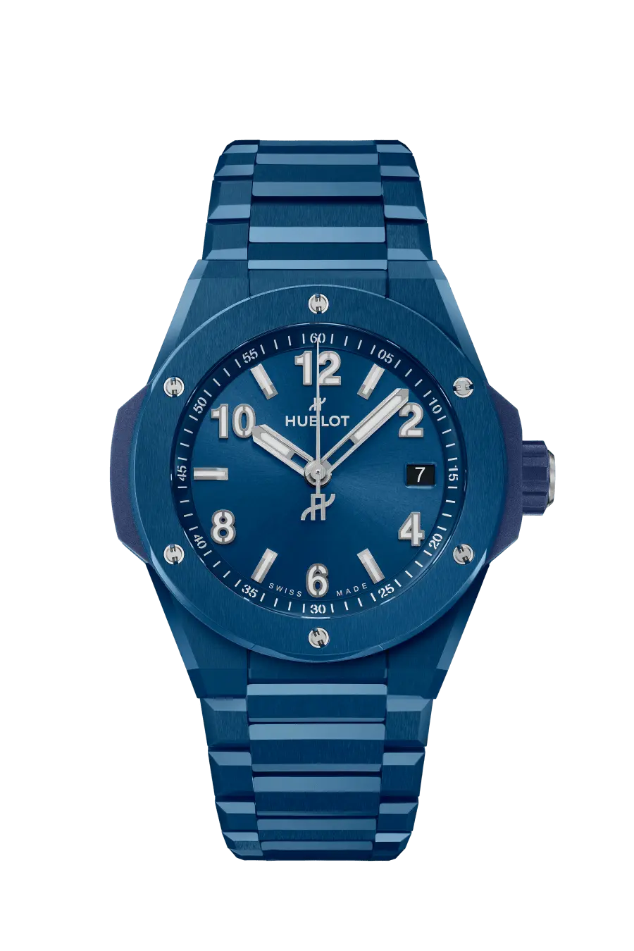 INTEGRATED TIME ONLY BLUE CERAMIC 38MM