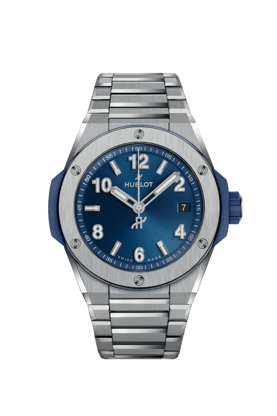 INTEGRATED TIME ONLY TITANIUM BLUE 38MM