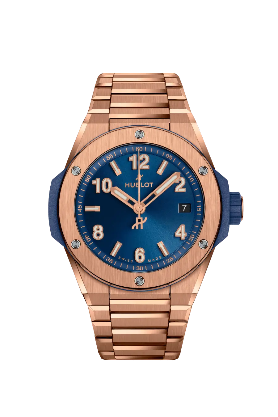 INTEGRATED TIME ONLY KING GOLD BLUE 38MM