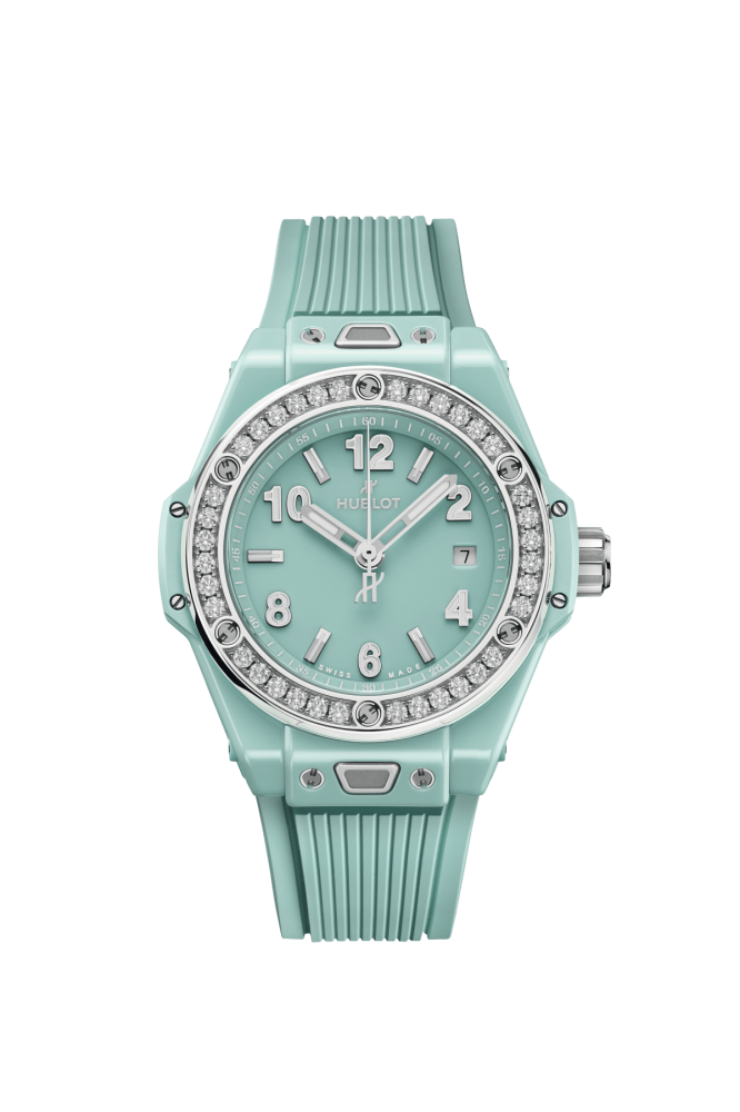 One Click Mint Green Ceramic Diamonds 33mm