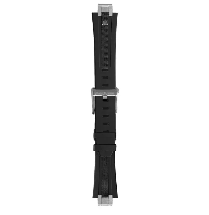 AIKON BLACK RUBBER STRAP 39MM