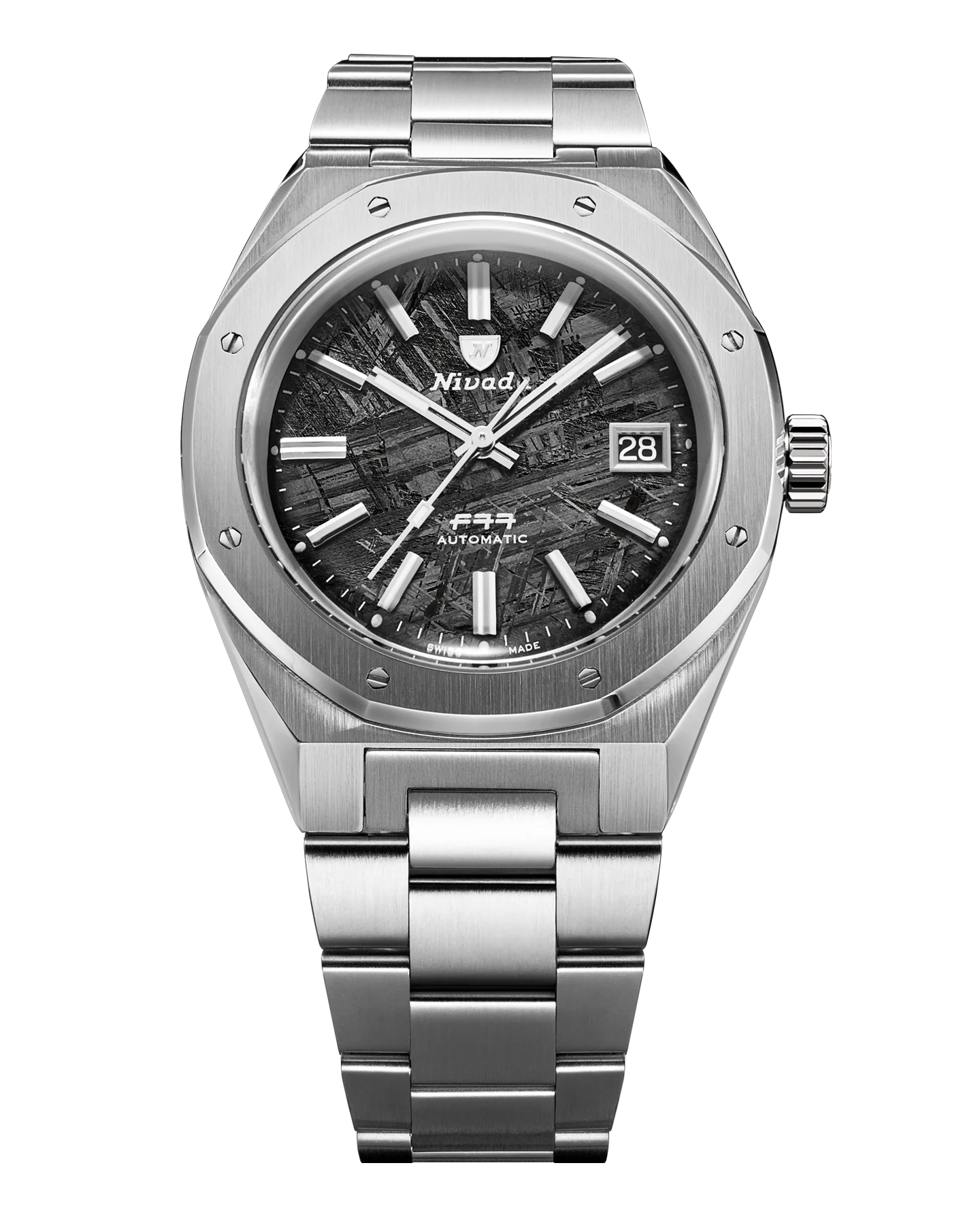 F77 STAINLESS STEEL METEORITE 41mm