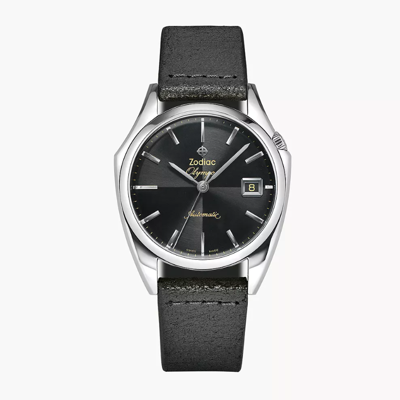 Dress Olympos Automatic Leather Watch - 37MM