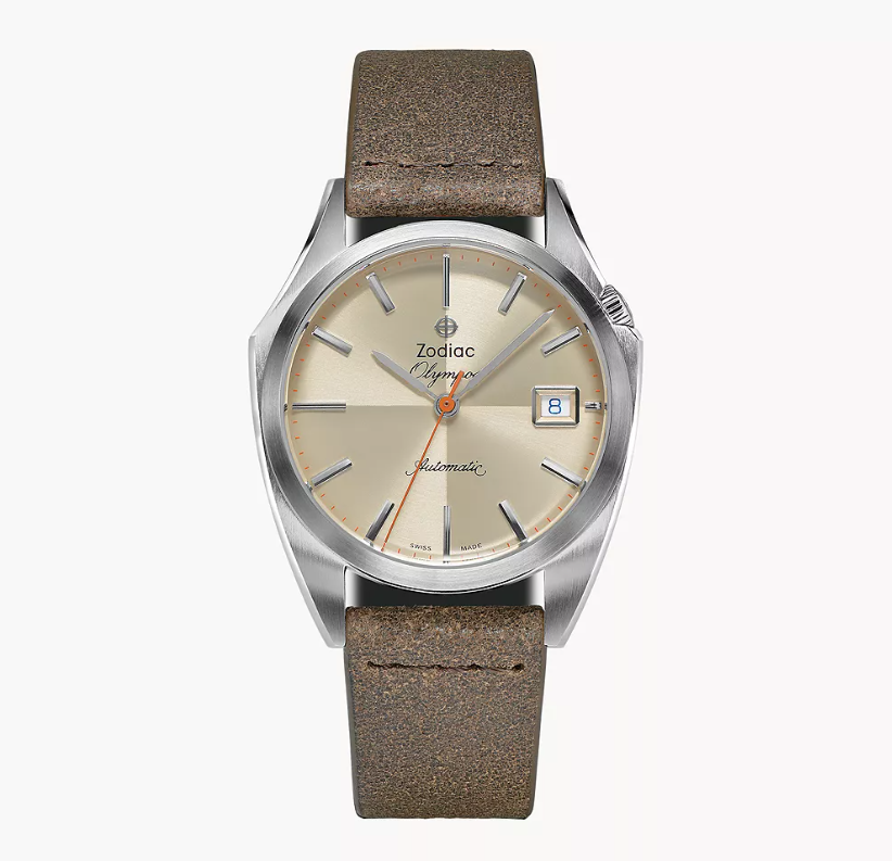 Dress Olympos Automatic Leather Watch - 37MM