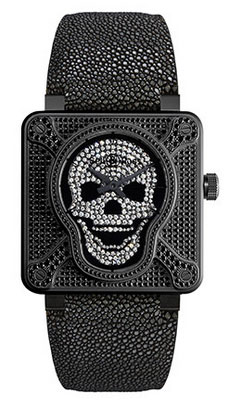 BR 01 LAUGHING SKULL FULL DIAMONDS